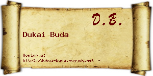 Dukai Buda névjegykártya